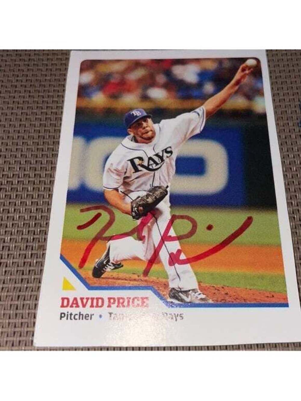 DAVID PRICE SI KIDS CUT CARD SIGNED AUTO COA - Picture 1 of 1